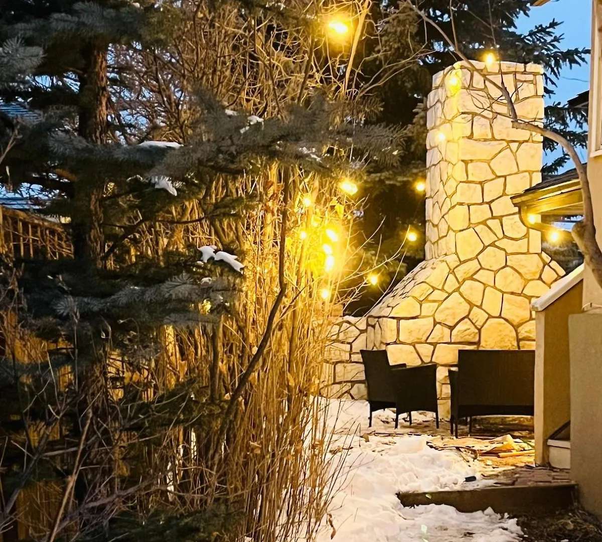 The Chimney Studio With Gigantic Outdoor Fireplace Calgary Apartment